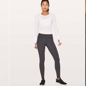 Lululemon" Speed Up Tight*28 Power Luxtreme Variegated Knit Black Heathered